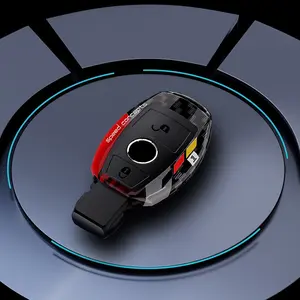 2 Button Abs Graffiti Style Car Key Cover, Compatible with Mercedes-Benz a B C E Class, Gls Gla Glk Glc Cls Cla Amg Models