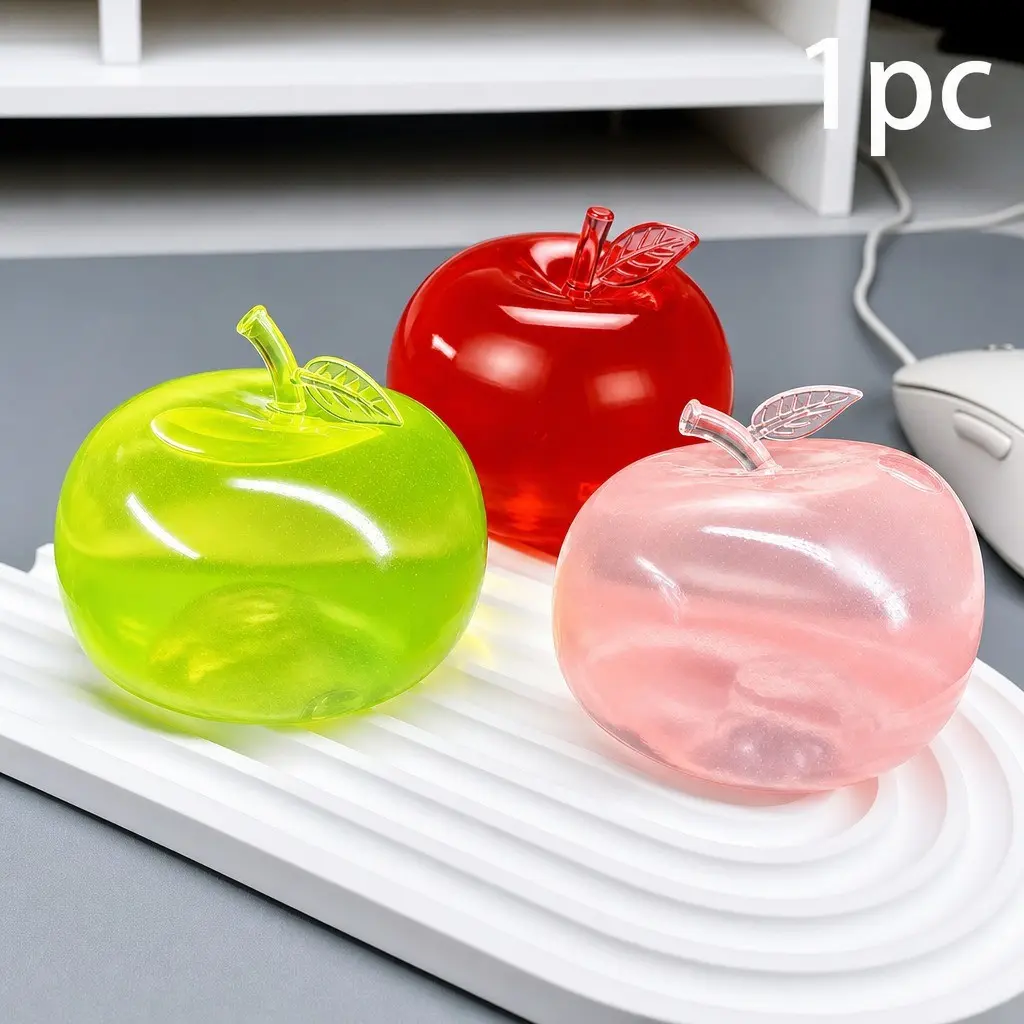 Apple Squishy Toys 1-Pack, Soft Squeeze Stress Relief Squishy Fun Set, Super Slow-Rising Mochi Fidget, Calming Anxiety Toy, Birthday Party Gift