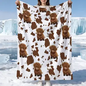 1 High Earth Ox Pattern Summer Cooling Blanket, Cooling Air Conditioning Blanket, Machine Washable And Breathable, Suitable For Home And Office Use, Suitable As a Gift For Lunch Breaks