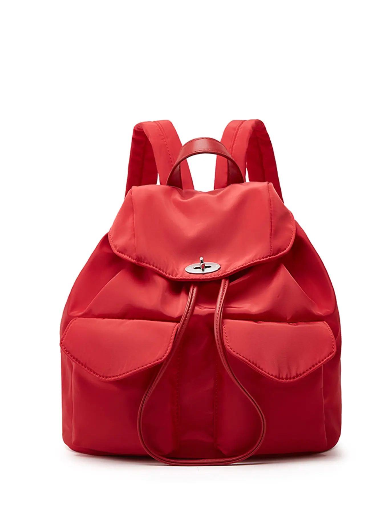 2026 New Nylon Drawstring Flap Backpack Multi-pocket Commuter Casual Durable Backpack School Travel Lightweight Load-reducing Large Capacity Simple Versatile Daily Outingbag Classic Nylon Backpack