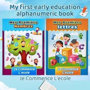 French Alphabet & Numbers Practice Book Set, Preschool French Tracing Workbook, Word Recognition & Connecting Exercises, Baby French Learning Book, Back-To-School Gift