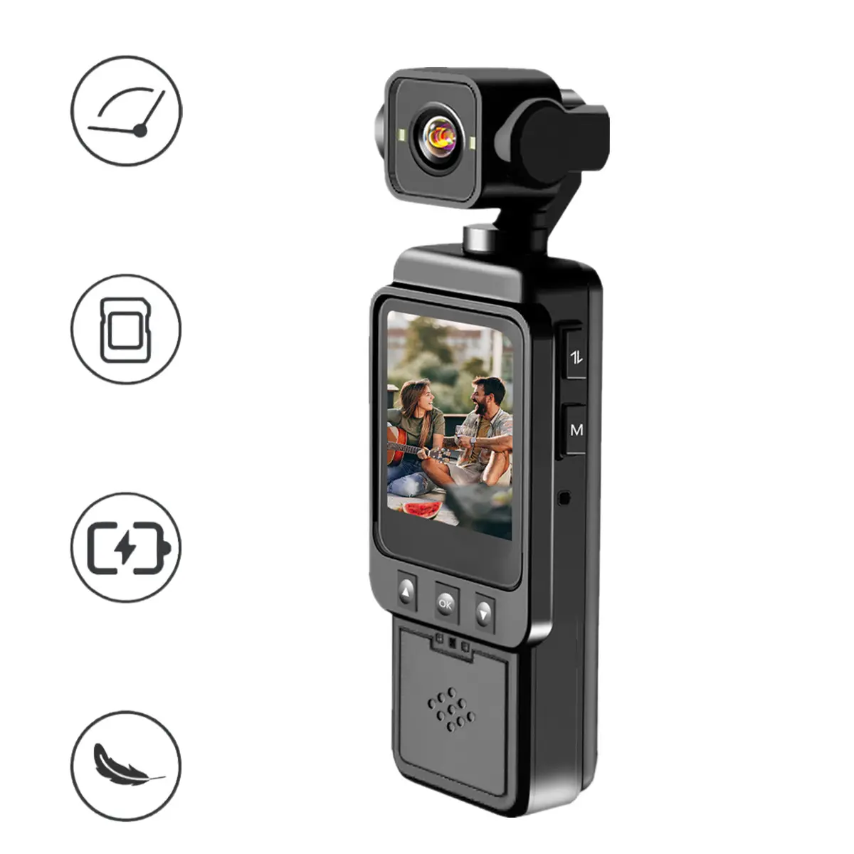 HD Handheld Digital Camera,Travel Pocket Camera,Vlogging Video,270° Rotatable Lens,Night Mode,Auto Focus,Outdoor Camping Use,Summer Vlogging,Portable Cam,Gifts