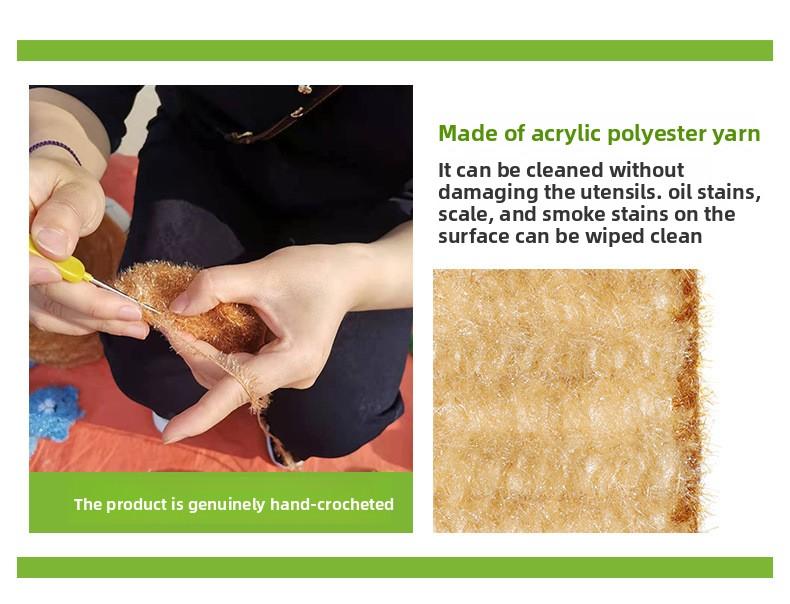 [3-Pack] Korean Imitation Bread Dish Towels, Polyester Dish Cloths, Non-Scratch Cleaning Cloths, Kitchen Rags