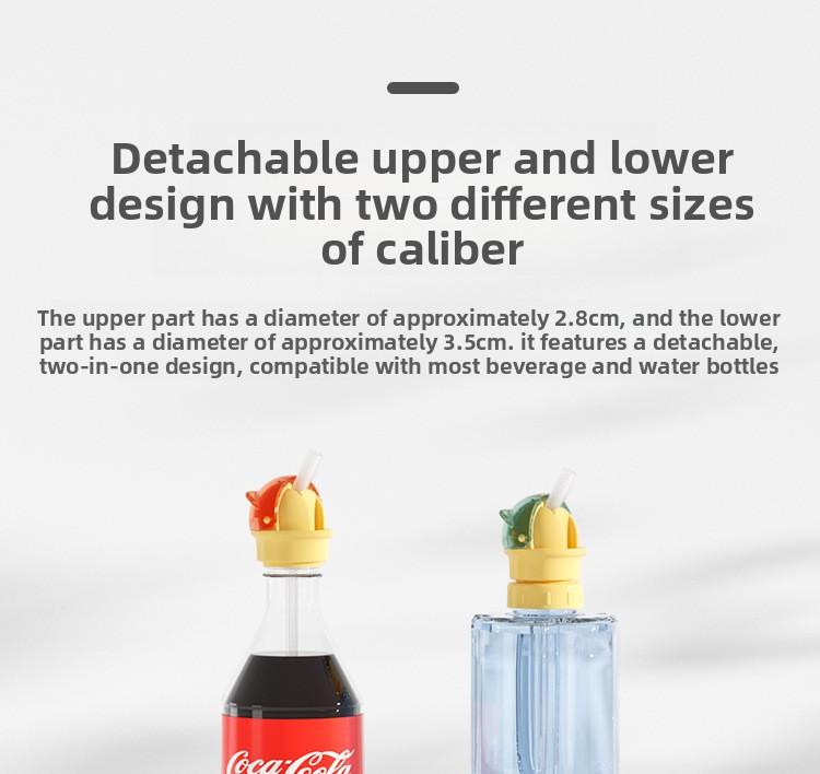 1 Pack Kids Water Bottle Spout Conversion Cap with Straw |     Universal Fit for Juice & Water Bottles |     Spill-Pro |   Spill-Proof Flip Top Cover for Toddlers & Children