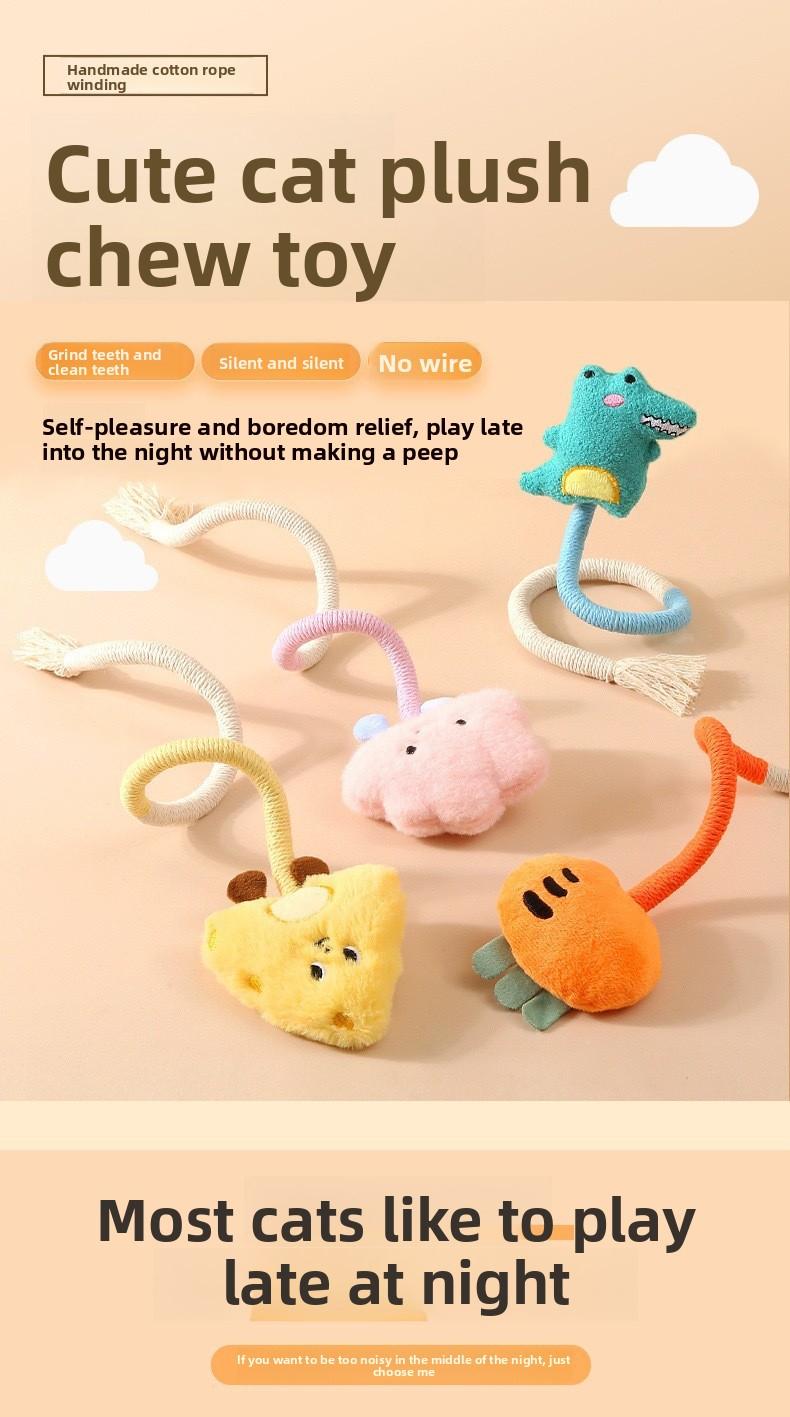 All-in-One Kitten Entertainment Set: Catnip Stick Toy, Dental Chew Rope, and Soft Plush Doll for Endless Play,The best gift for a kitten frozen treat easy-to-use design interactive companion Dog Puzzle Feeder Toy Nylon Chewing tug Durable comfort control