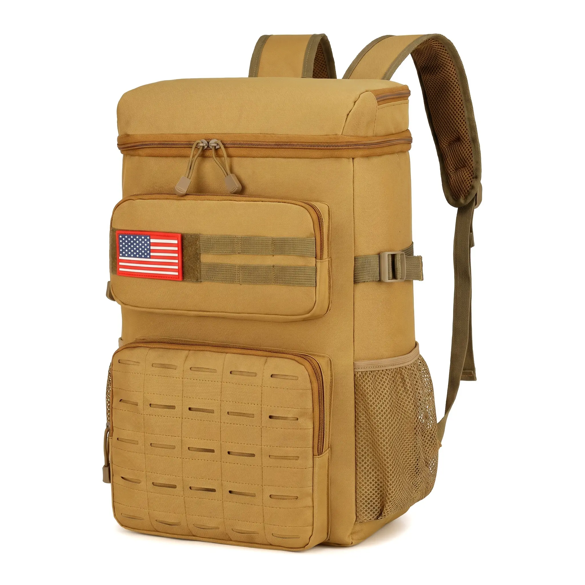 Unisex Insulated Cooler Backpack - Hiking Backpacks, Wear-Resistant Lightweight Oxford Fabric, Large Capacity, Adjustable Padded Shoulder Straps, Portable, Outdoor Sports Use for Camping, Picnic, Adjustable Shoulder Strap, Casual, Keeps Food Cold