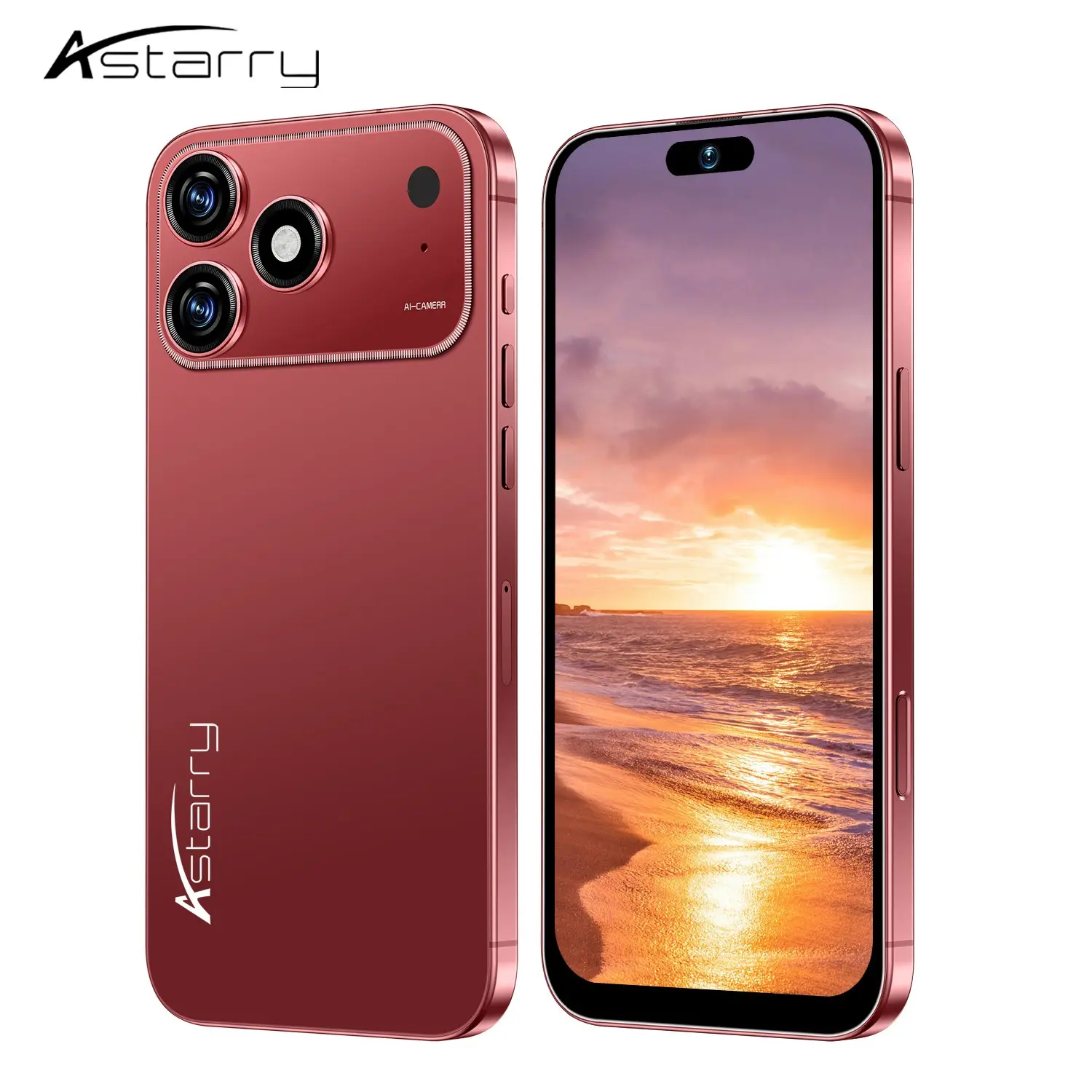 Astarry-cost-effective 17 Pro Max, smart phone 6GB+64GB, dual card dual standby, 3500 battery, face recognition, 6.8-inch HD display, MTK6762, Bluetooth compatibility, WiFi, Android 12, Android Mobile Phones