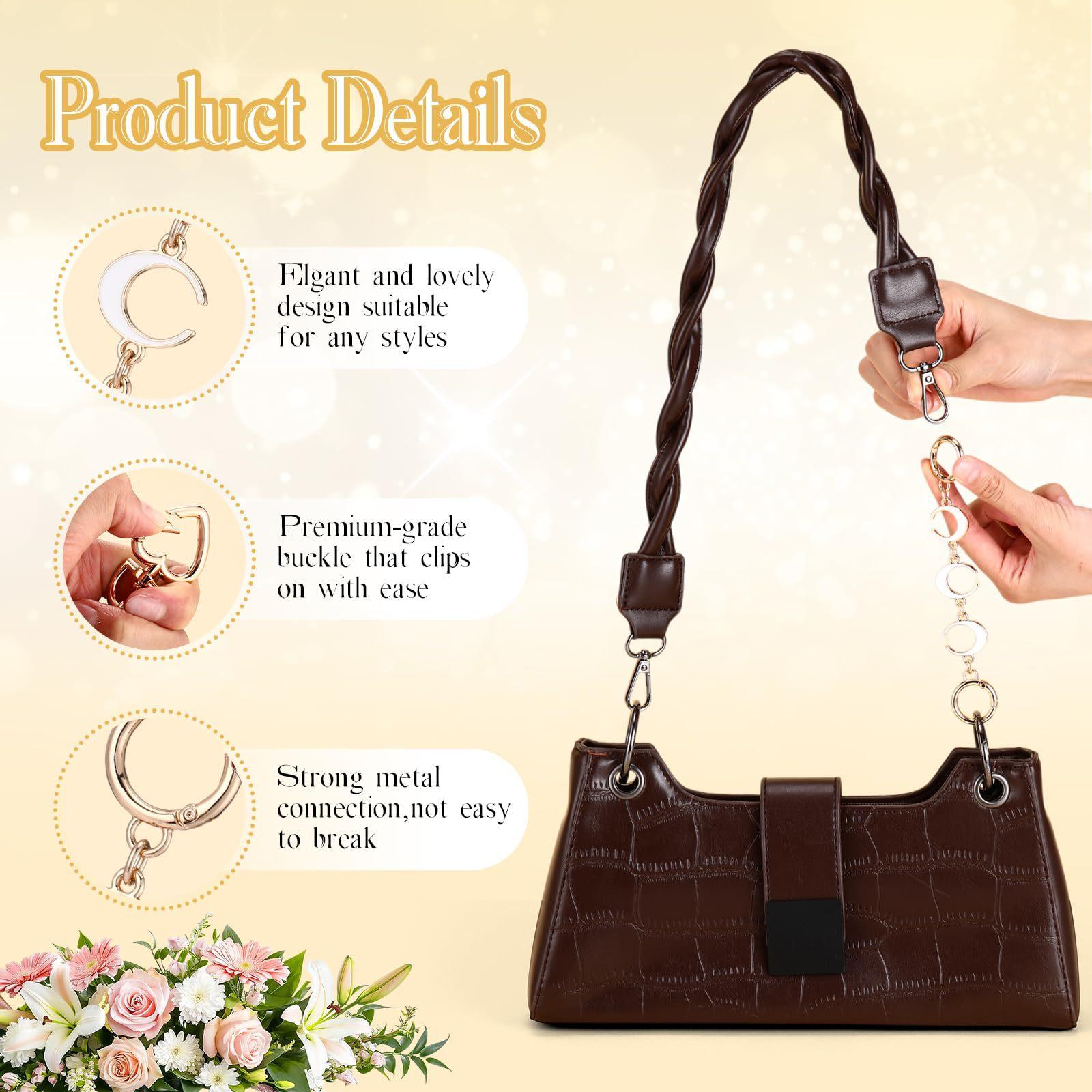 5 Pcs Bag Extender Chain Gold Pearl Purse Chain Ribbon Bow Keychain Extender Bag Strap Purse Charms Accessories for Handbag Y2K Aesthetic Bag Accessories Bag Charm Keychain Accessory Gifts for Women keychains for women