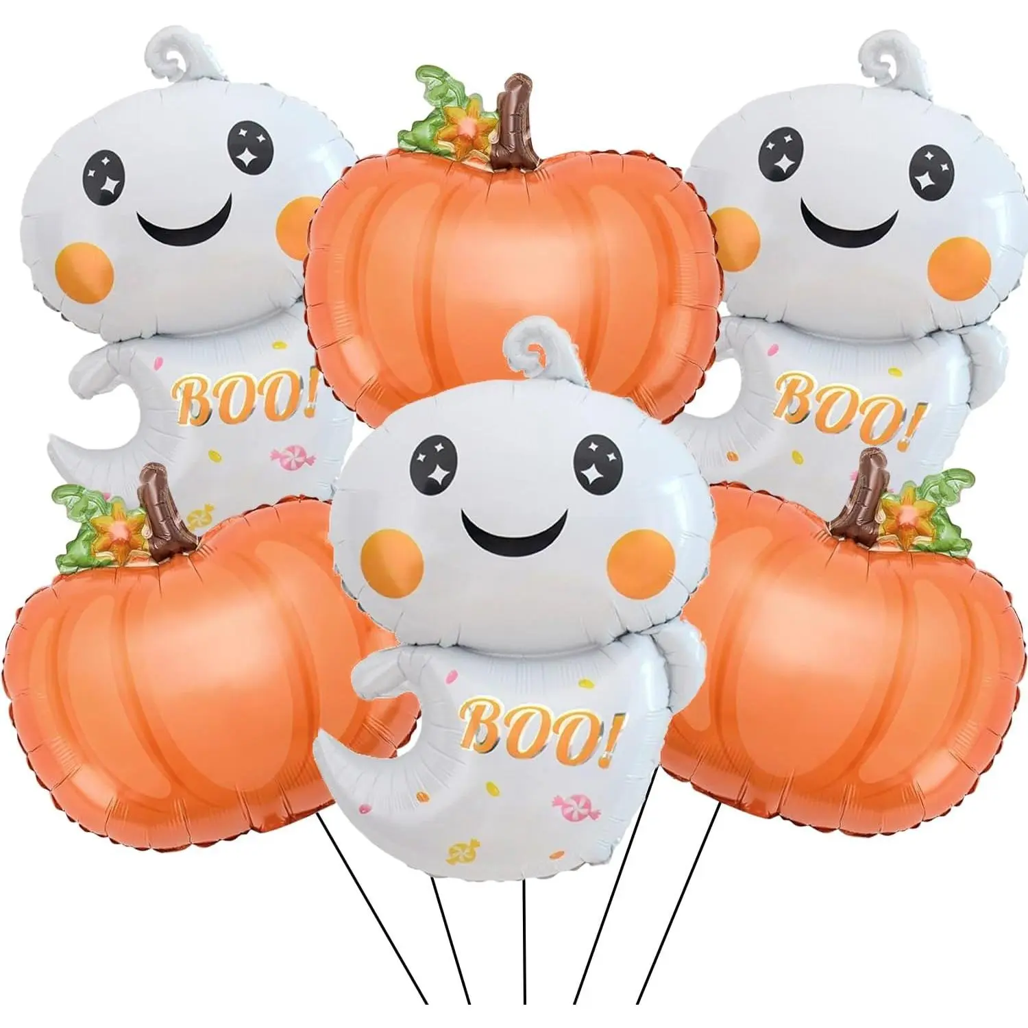 6 count Halloween Balloons Inchlude Huge Pumpkin  Balloons for Halloween Party Decorations Pumpkin -themed Birthdays, Haunted House Parties Decor Supplies