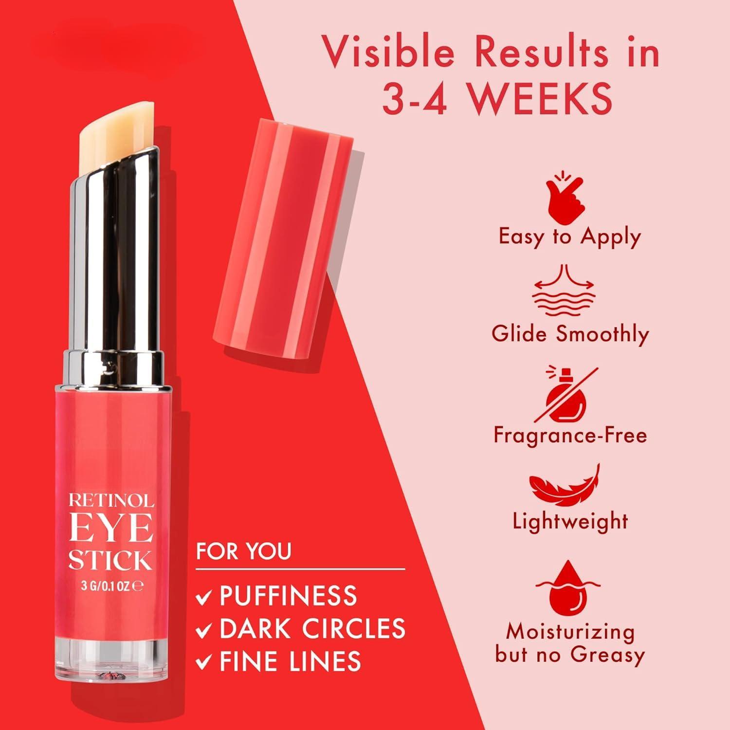 Retinol Eye Stick, 2 Boxes Moisturizing & Nourishing Eye Cream Stick, Portable Eye Care Product for Women & Girls Daily Use Retinol Eye Stick, 2 Boxes Moisturizing & Nourishing Eye Cream Stick, Portable Eye Care Product for Women & Girls Daily Use