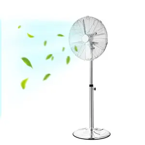VEVOR Industrial Pedestal Fan, 16 Inch Oscillating Standing Fan, Adjustable Height Floor Stand Floor fan with 3 Adjustable Speeds, High Power Tall Fan for Bedroom, Living Room, Home Office
