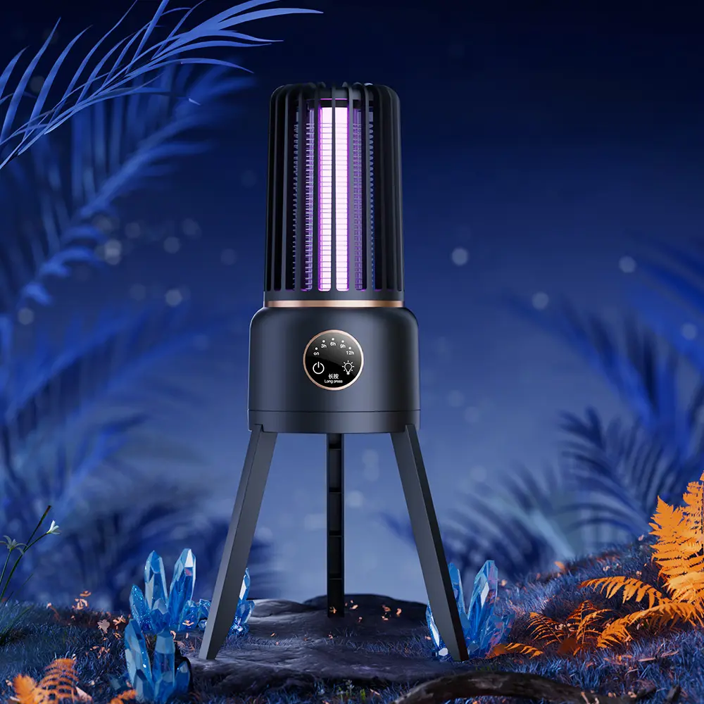 Rechargeable Timed Portable Electric Shock Mosquito Killer Lamp USB Camping Insect Repellent Night Light