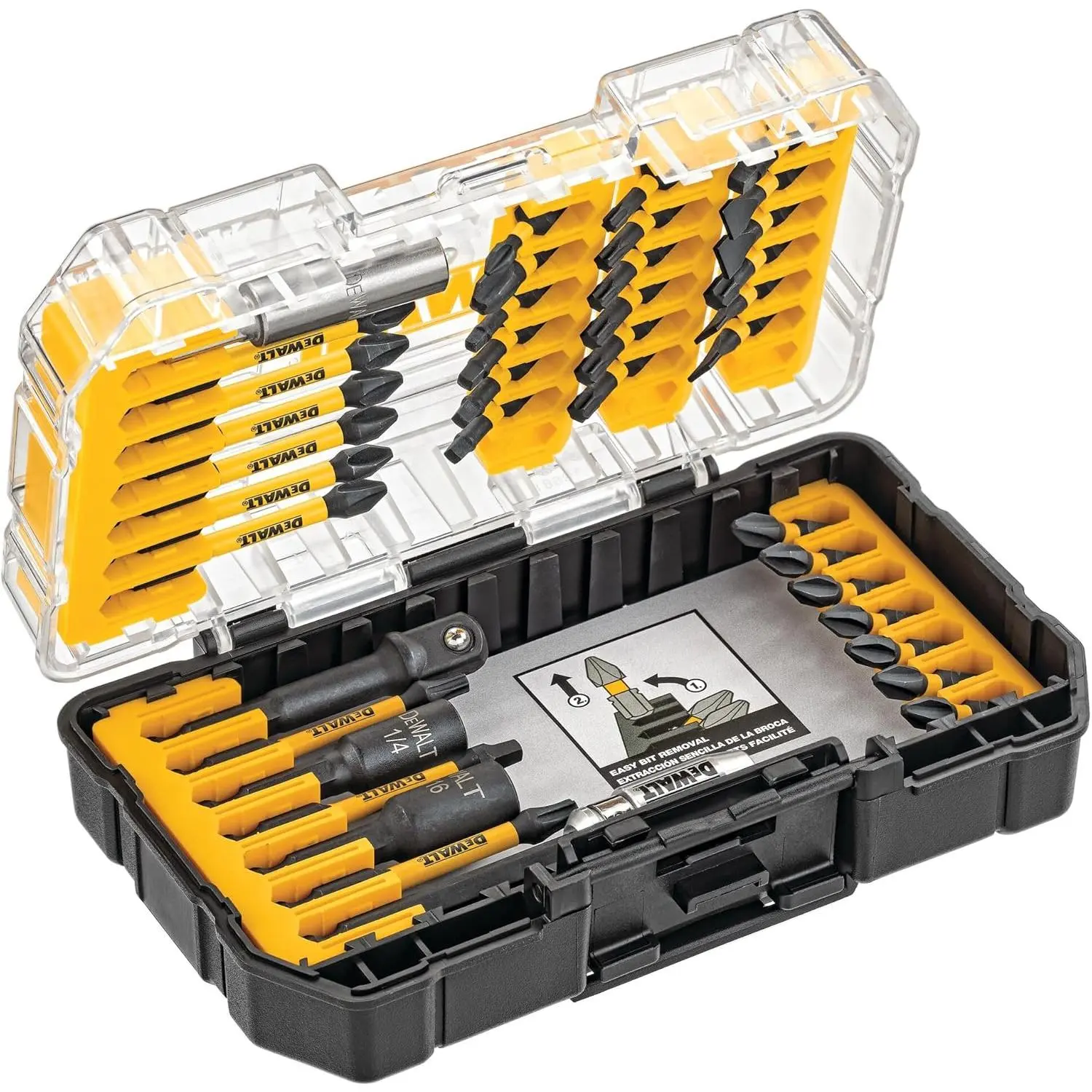 Screwdriver Bit Set, 40 Pcs.Ready, FlexTorq Driver Bit Set with Case (DWA2T40IR)