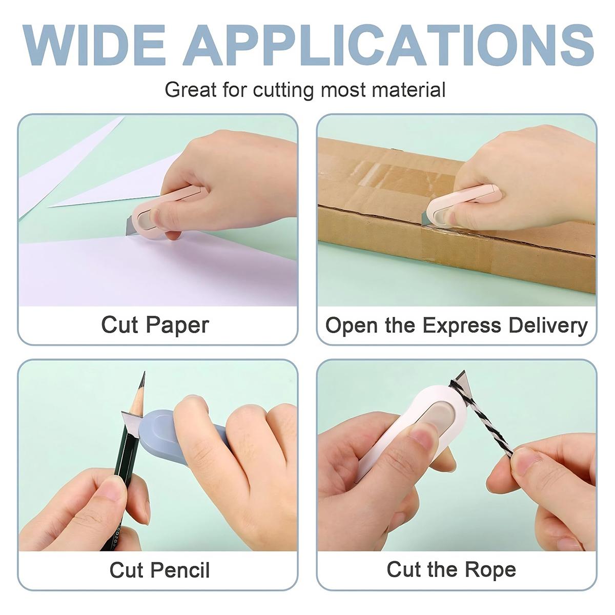 Retractable Box Cutting Knife, 1 Count Utility Knife for Office Home Use, Portable Multifunctional Hard Plastic Stationery, Paper Cutters, Home Essentials Cutting Supplies for Unwrapping Parcels and Paperboard, Office Gadgets Retractable Box Cutting Knife, 1 Count Utility Knife for Office Home Use, Portable Multifunctional Hard Plastic Stationery, Paper Cutters, Home Essentials Cutting Supplies for Unwrapping Parcels and Paperboard, Office Gadgets