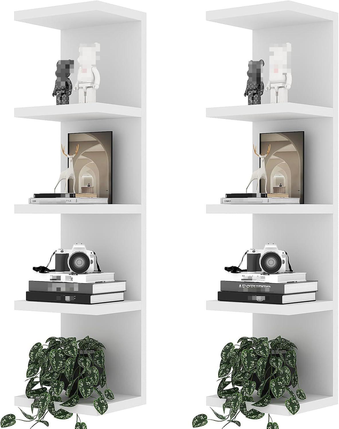 Wall Mounted Multi-Layer Floating Shelves, Modern Display Storage Rack for Living Room, Bedroom & Office Decor