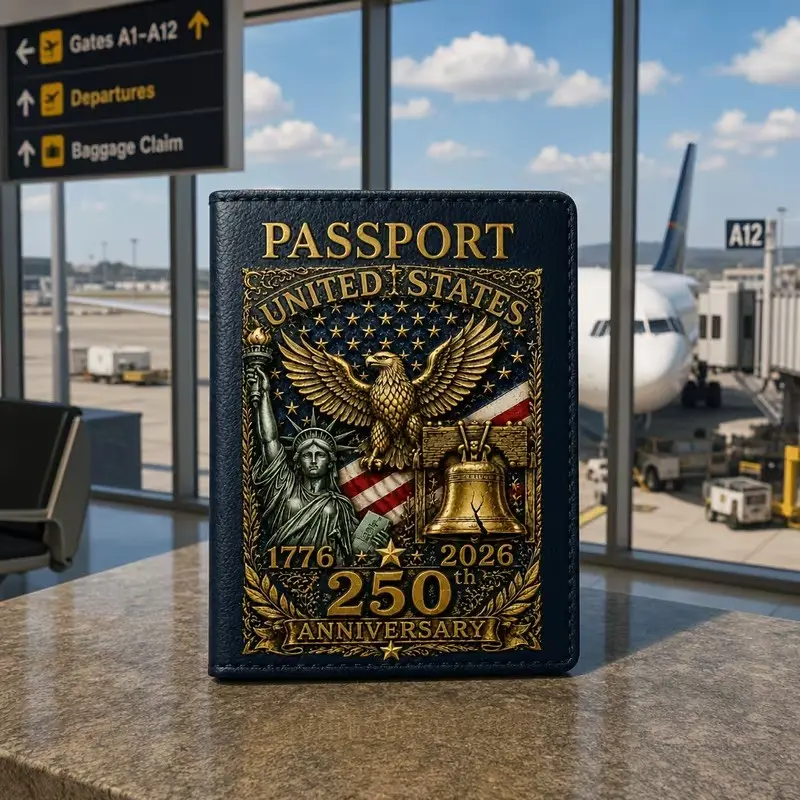 Vintage Passport Holder, Lightweight Travel Document Case, Snap Closure, Ideal for Daily Use, Business and Travel, Men's Accessories, Passport Cover