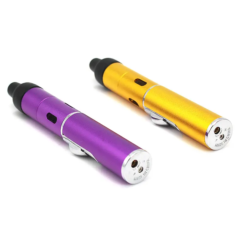 Portable Cylindrical Handheld Ignition Tool, Gloss Green Pen-Size Mini Igniter with Clip, Reusable Hand Tool for Indoor Aromatherapy and Outdoor Camping Activities