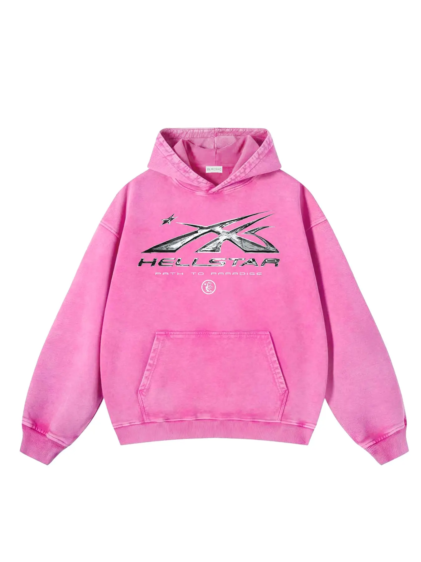 Men's Vintage Streetwear Hoodie, Washed Tie-Dye Geometric Lightning Letters & Flame Stars, Fall New Fashion Casual Pullover Jacket
