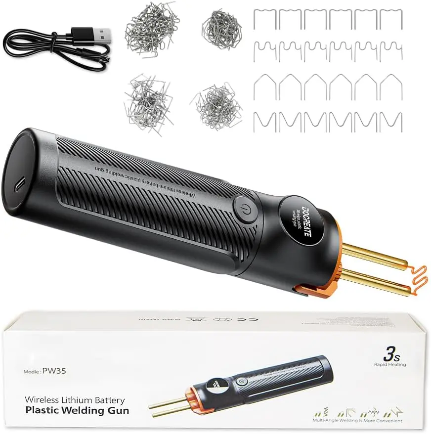 Welder Kit, 4000mAh Gun with 400 PCS Hot for Bumper Repair and DIY Projects
