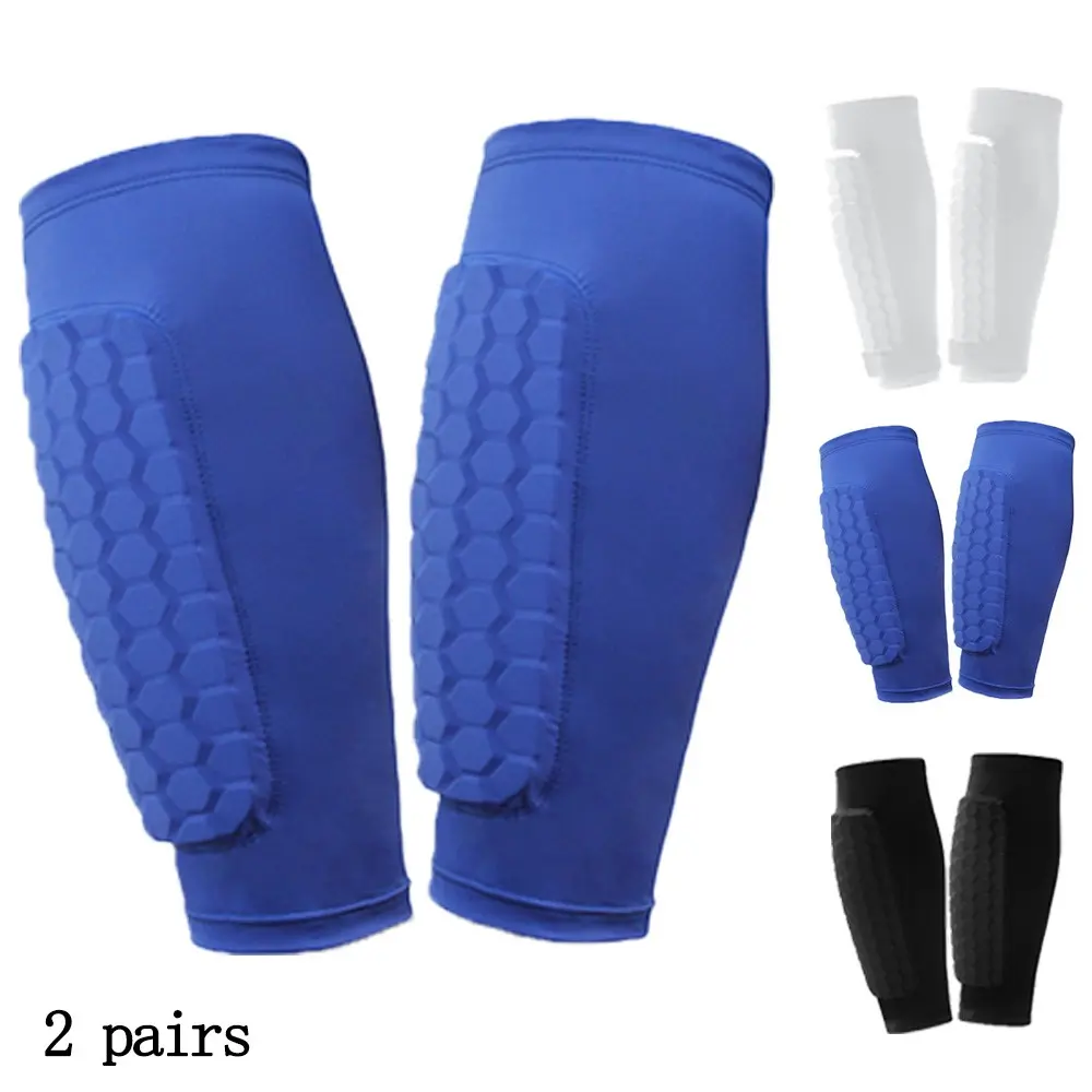 2 Pairs Breathable Sweat-Wicking Soccer Knee Braces, Lightweight Quick-Dry High Elasticity Durable, Anti-Slip Anti-Collision Sports Gear