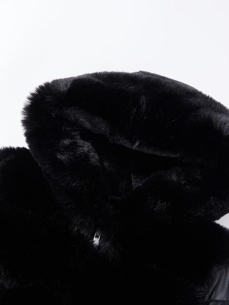 Women's Plus Size Casual Warm Hooded Jacket, Fall Winter Thick PU Fabric Coat with Belt, Elegant Long Sleeve Outerwear