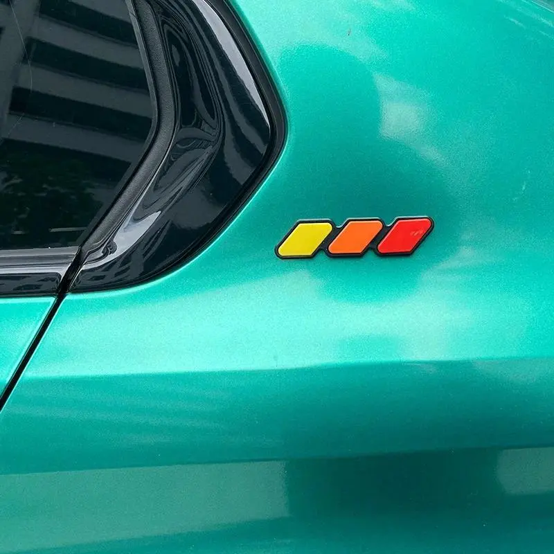 3D Tri-Color 3-Piece Grille Logo Front Grill Decals, Emblem Badge Stickers for Tacoma, 4Runner, Tundra, FJ, RAV4 Car Exterior Decoration Accessories