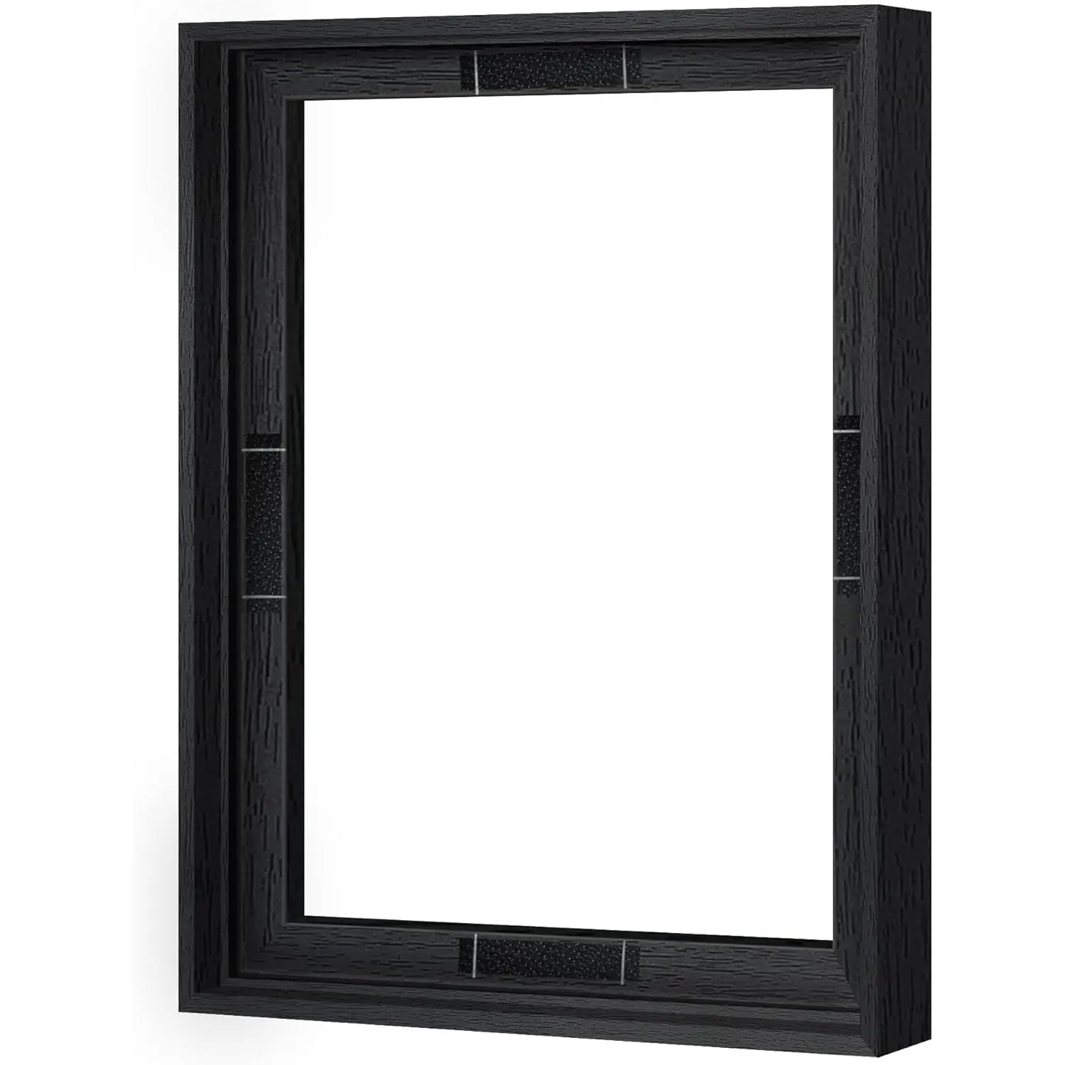 11x14 Canvas Floating Frame with 0.9" Deep, Black Floater Frame for Canvas Paintings with Adhesive, Vertical or Horizontal Wall Art Frame for Prints Oil Painting Diamond Decor, 1 Pack