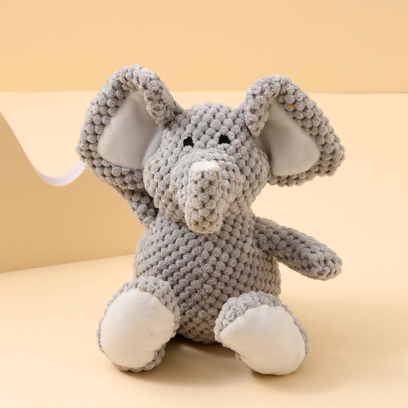 indestructible dog toy dog toys Baby Elephant Plushies Dolls Stuffed Plush Dog Chew Toy Durable Squeaky Pet Pick Up Interactive for Puppy Teething Best Birthday Gift