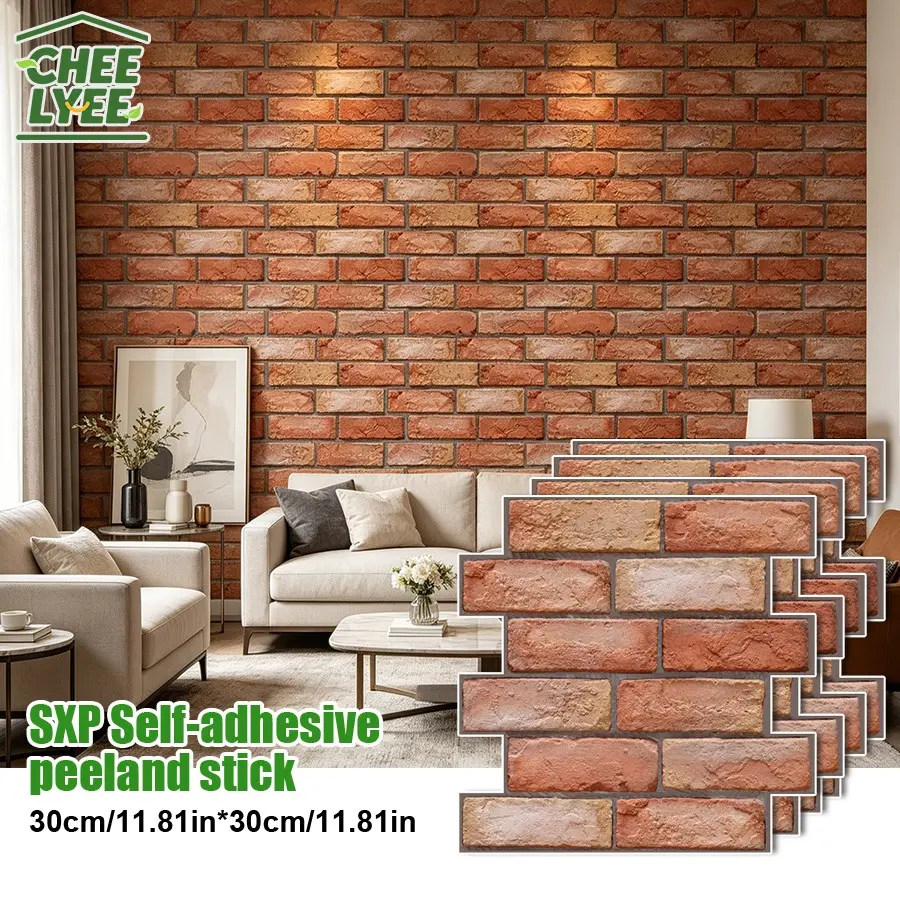 16pcs Self-Adhesive Wallpaper Wall Panels, 11.81x11.81 Inch Peel-And-Stick Decorative Tiles, 3D Bedroom Wall Stickers, Easy Installation
