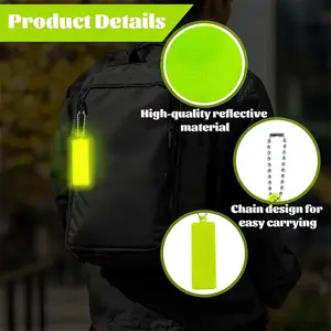 30pcs Cycling Reflective Charms, Night Safety Warning Reflective Tags, Backpack & Bike Reflective Keychains, Outdoor Walking Reflective Markers