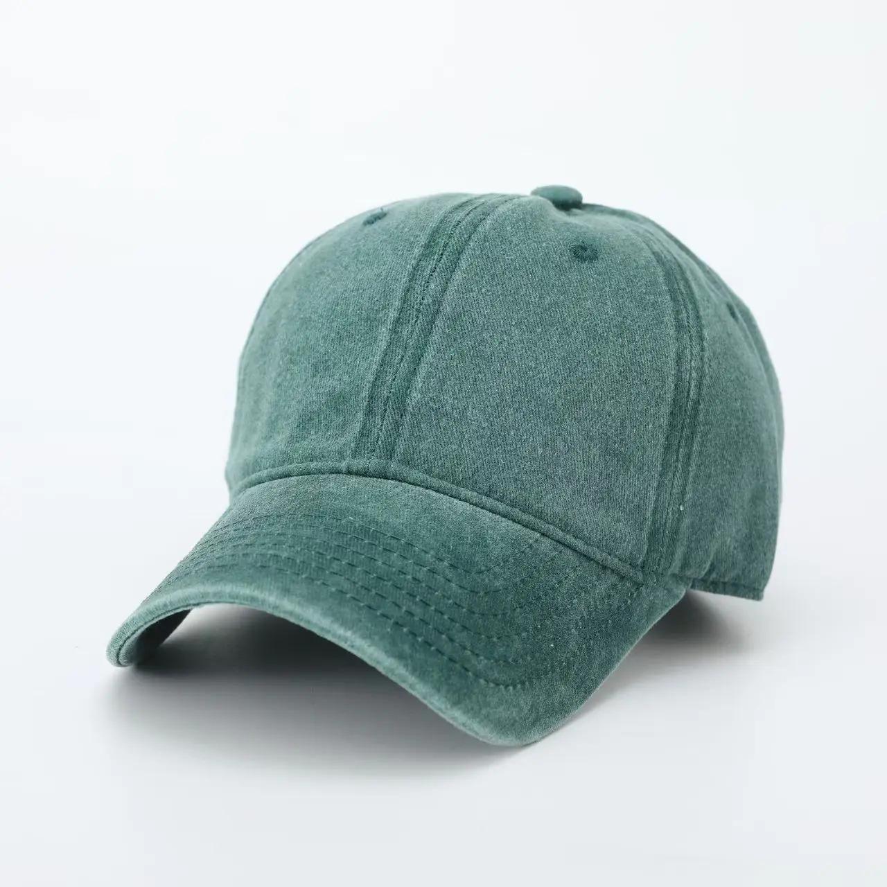 Water washed old duckbill cap, spring and summer soft top, retro curved brim, versatile casual outdoor baseball cap