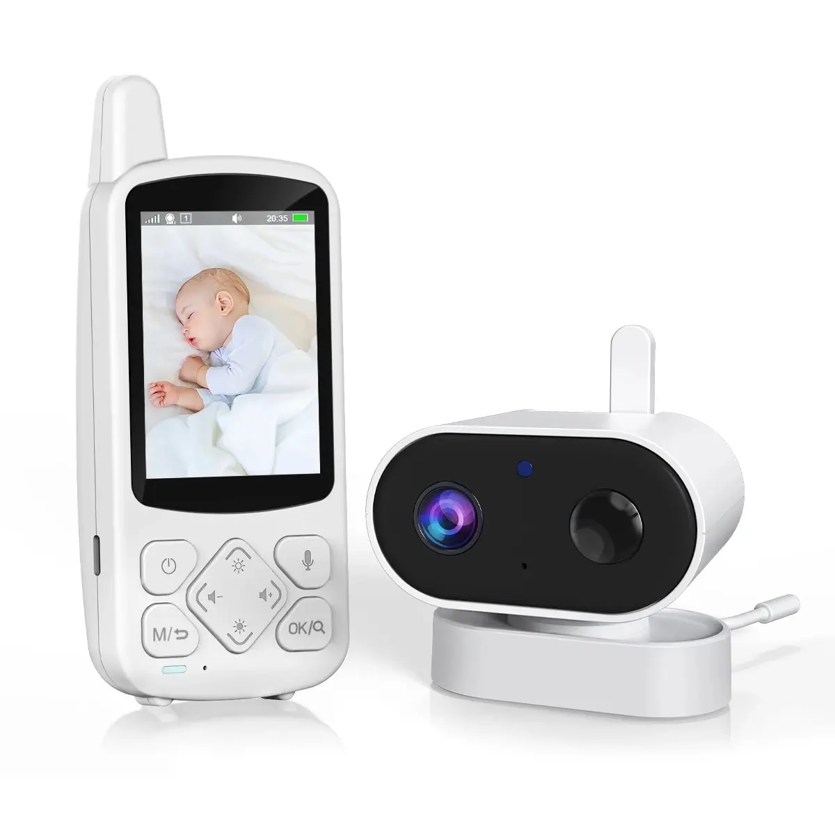 Camera Mounted Baby Monitor with Night Vision, 2-Way Audio, Cry Detection, Motion Detection & Remote Monitoring Support