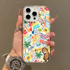 Soft Girl Magnetic Case for iPhone11/12/13/14/15/16/17/promax, Farm Rio Tropical Monkey Vibe Lightweight, Drop-Proof, MagSafe Compatible | Perfect for Teen Girls