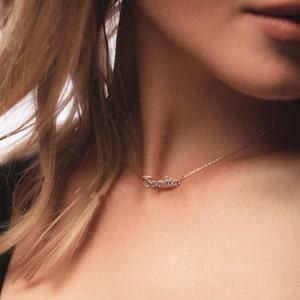 AS071 Dainty Name Necklace Personalized Jewelry Gift for Her Personalized Gift for Mom