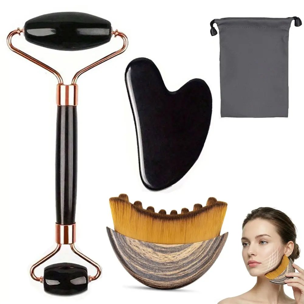 Gua Sha Massage Tool, Facial and Body Gua Sha Tool, Portable Face Contour Brush, Facial Beauty Massagers, Ergonomic Design, Self-Care Gift for Men and Women