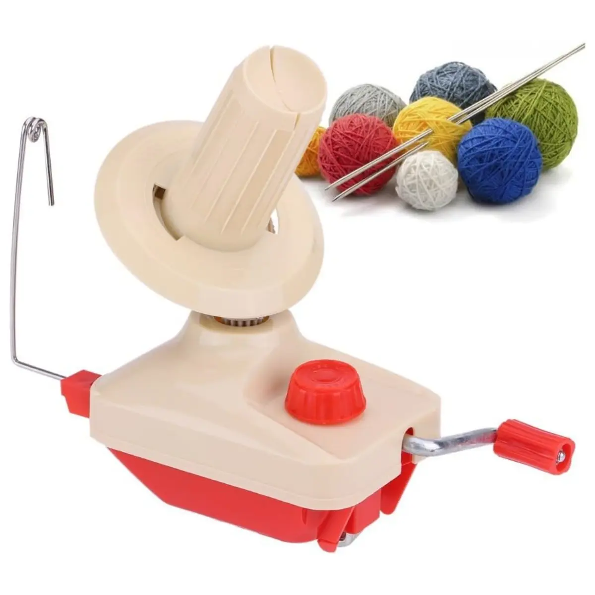 Manual Yarn Winder, 1 Count Hand Operated Yarn Ball Spinner, Manual Wool String Fiber Ball Winder, Knitting Roll String Yarn Fiber Wool Thread Ball Winder Holder, Crochet Items