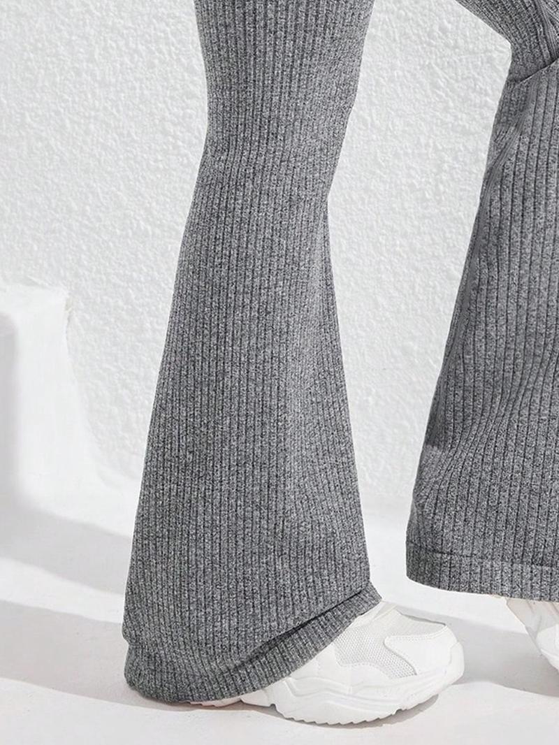 Women's Solid High Waist Sports Leggings, Casual Comfy Breathable Skinny Pants for Yoga Gym Workout Running, Ladies Sportswear for All Seasons