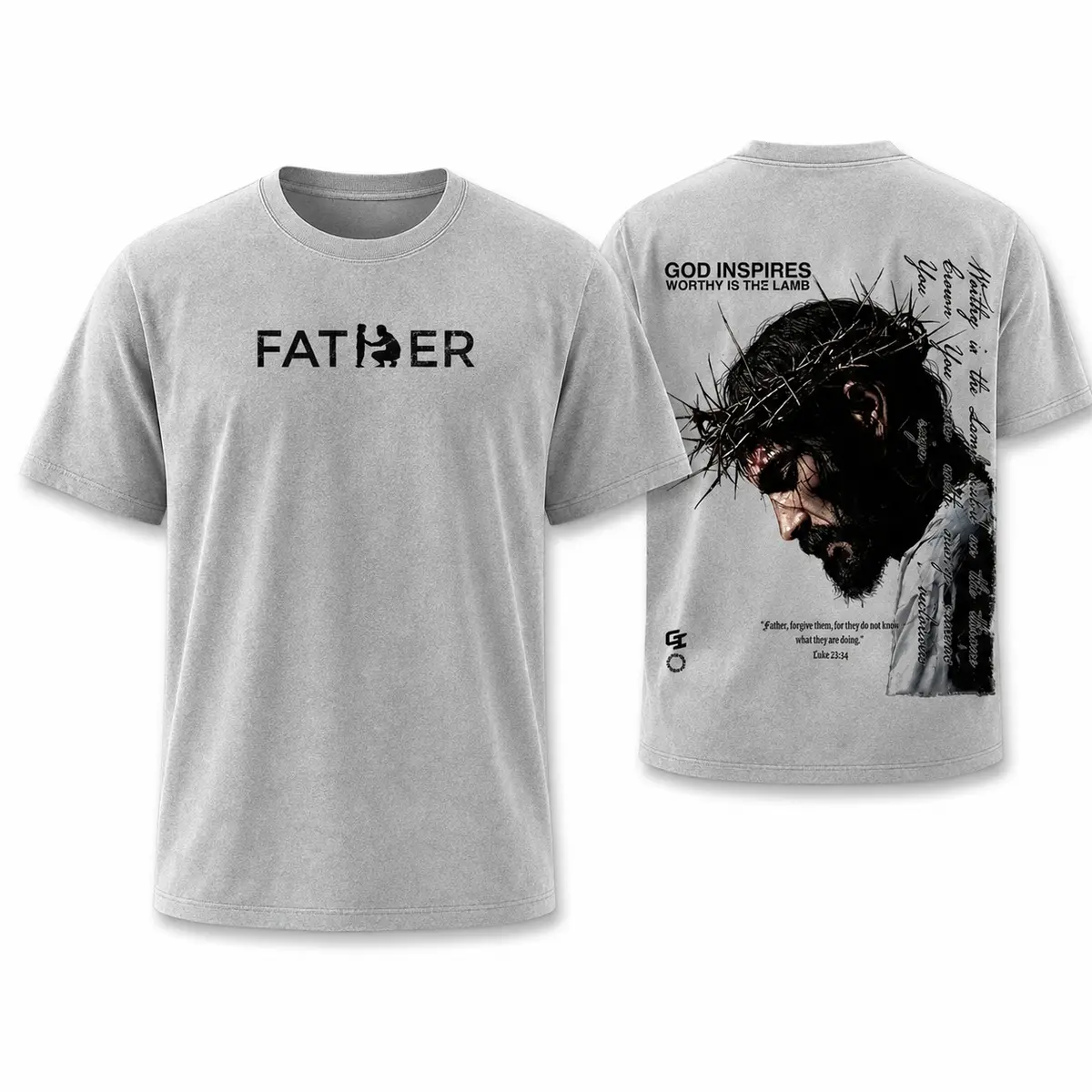 valentine shirts  FATHER , FORGIVE THEM Vintage Jesus Christian Oversized T-Shirt / Tank Top / Hoodies, God Inspires Faith Graphic Tee, Religious Streetwear, Gospel Worship Shirt, Gift for Believers,fathersdaygift