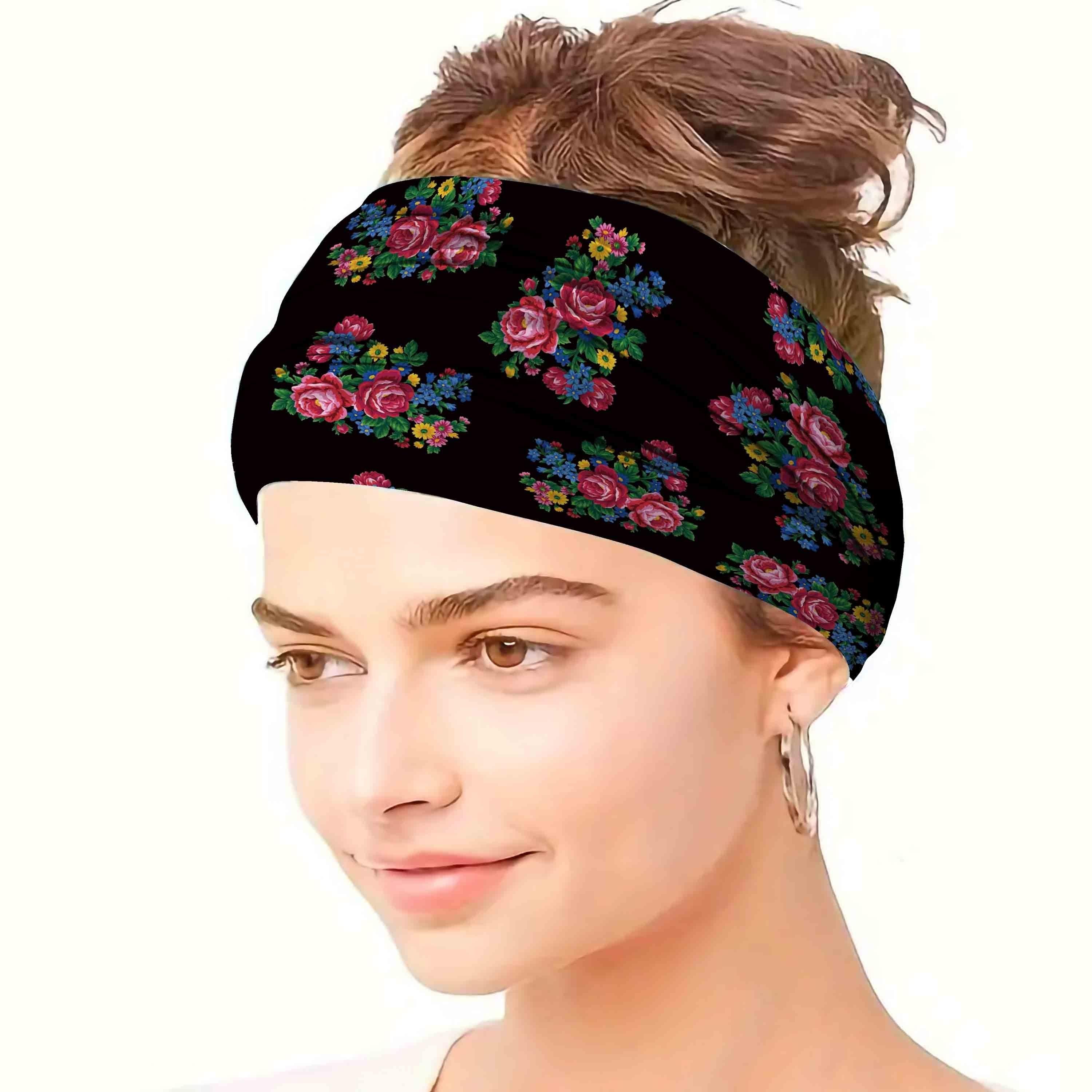 1/5pcs Bohemian Ethnic Style Headband, Soft and Comfortable, Sweat-Absorbent Band Suitable for Yoga, Fitness, and Daily Wear
