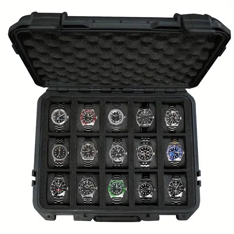 Waterproof Watch Box Collection, Safe Storage Protection for Antiques, Sponge-Lined Durable Design, Ideal for Collectors & Gifts, Watch Protector, Watch Organizer