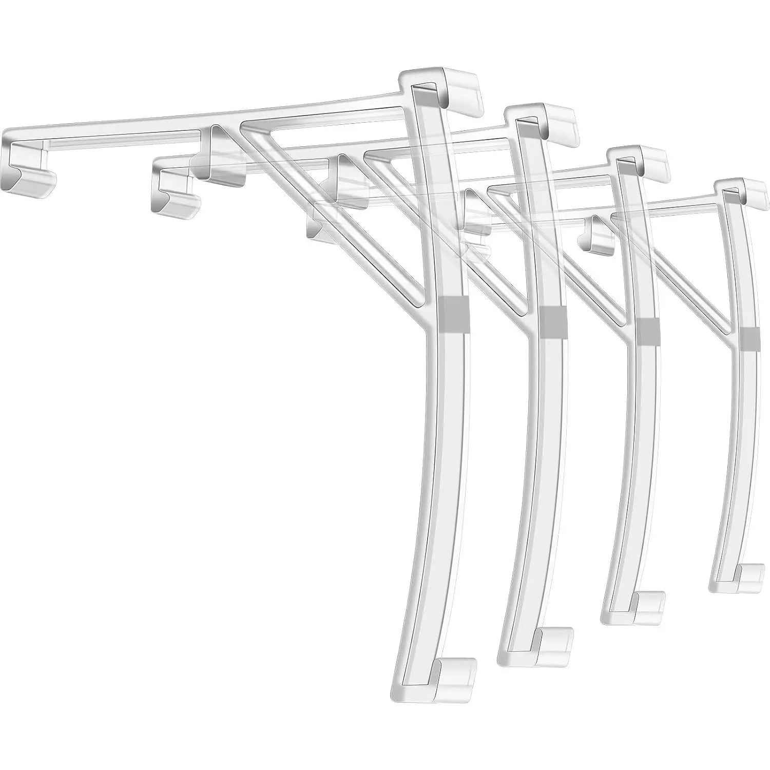 Valance Clips Plastic Vertical Blinds Brackets 3.5 Inch Vertical Blinds Clear Plastic for Shutters  Accessory Components(4 Pieces)