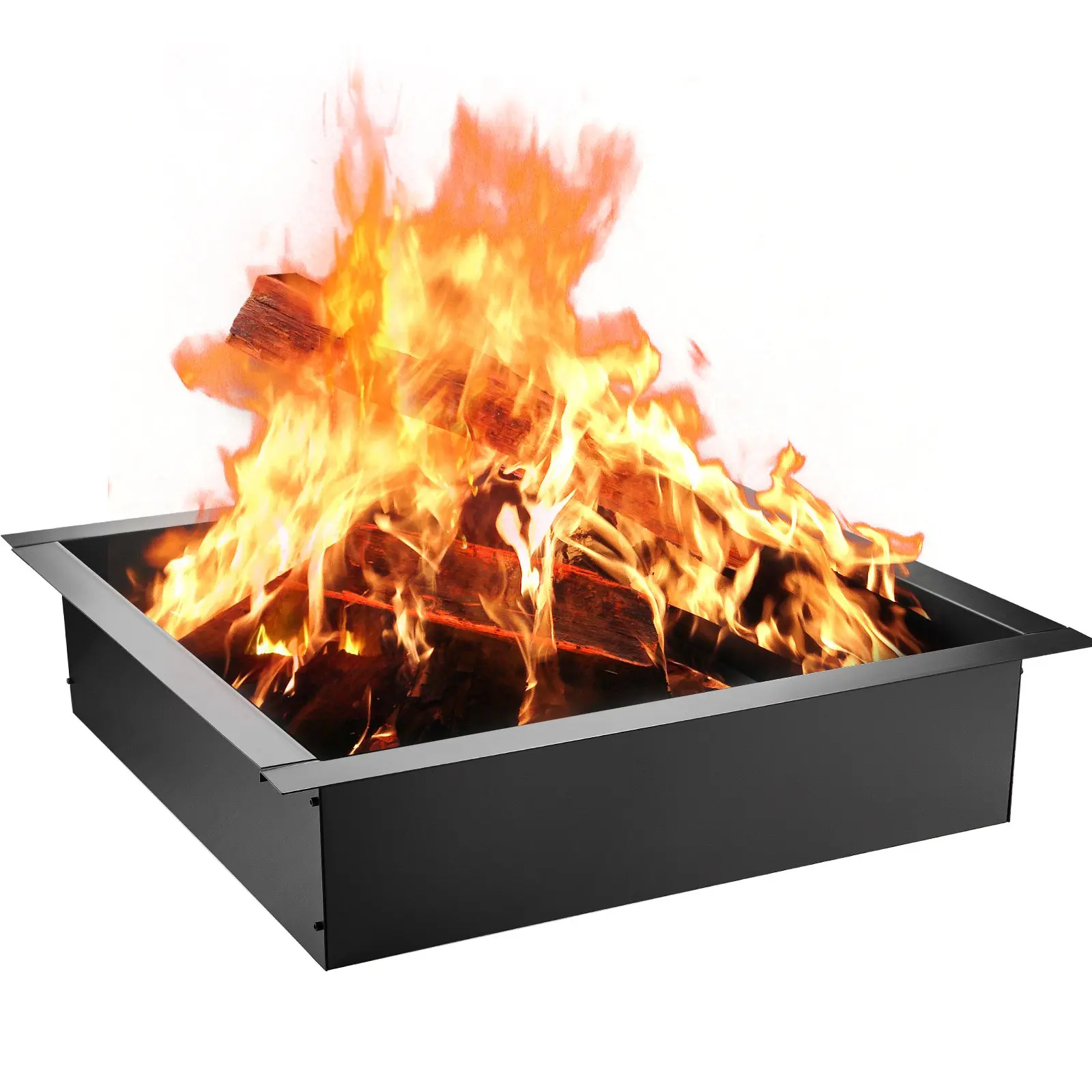 【Summerfinds】VEVOR Fire Pit Ring, 36-Inch Outer/30-Inch Inner Diameter Fire Pit Insert, 1.5 mm Thickness Fire Ring, DIY Steel Ring with Tongs In-Ground Fire Pit Liner for Outdoor, Patio, Backyard