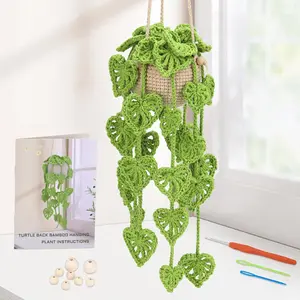 Beginners Crochet Kit, Amigurumi Crochet Starter Kits w Step-by-Step Video Tutorials,  Potted  Knitting Starter Pack for Beginners Decoration,  Family (40%+ Yarn)