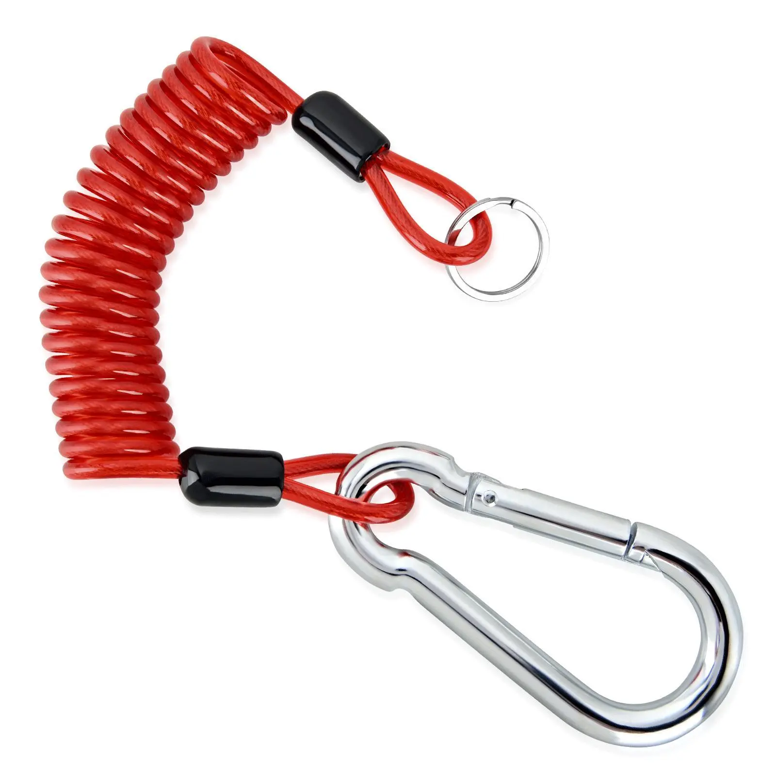 Nilight 4FT Breakaway Trailer Cable Stainless Steel Spring Towing Coiled Wire