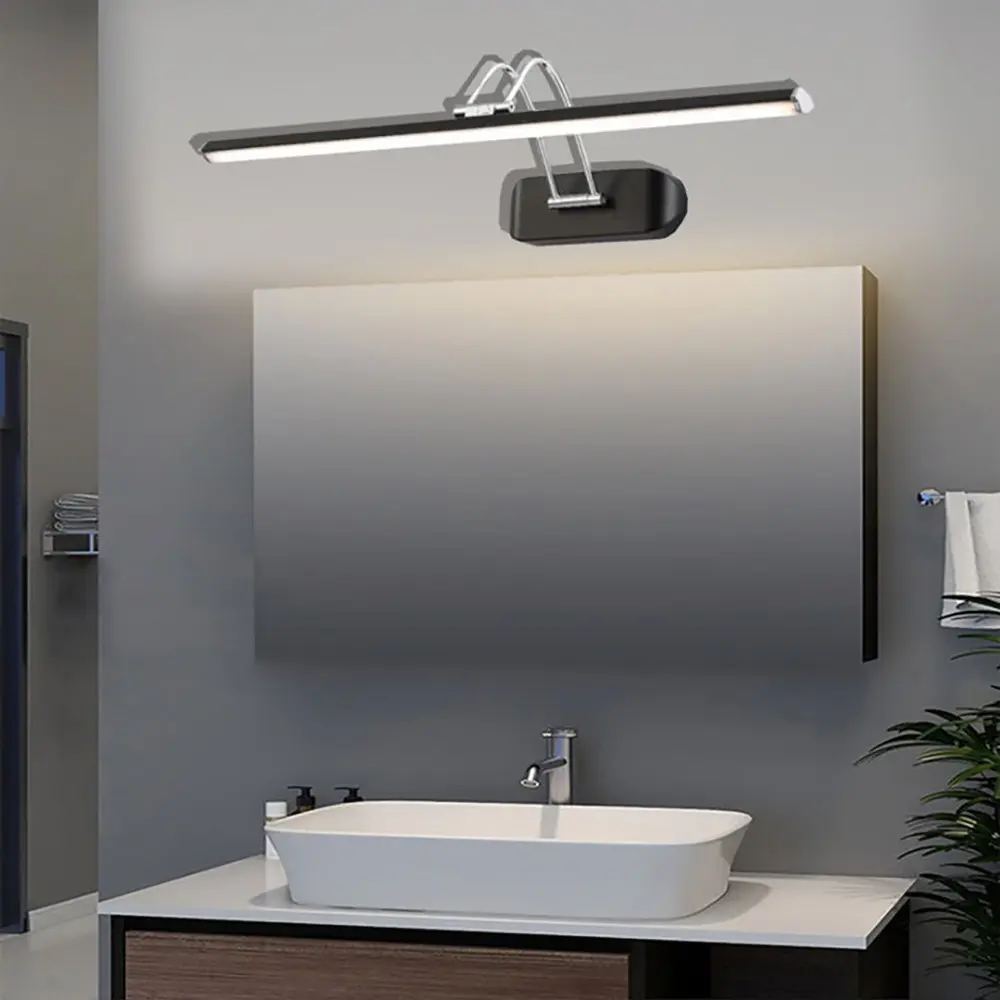 Adjustable LED Bathroom Mirror Light, Rotatable Long Strip Wall Lamp, Modern Vanity Lighting, Suitable for Bathrooms and Makeup Rooms