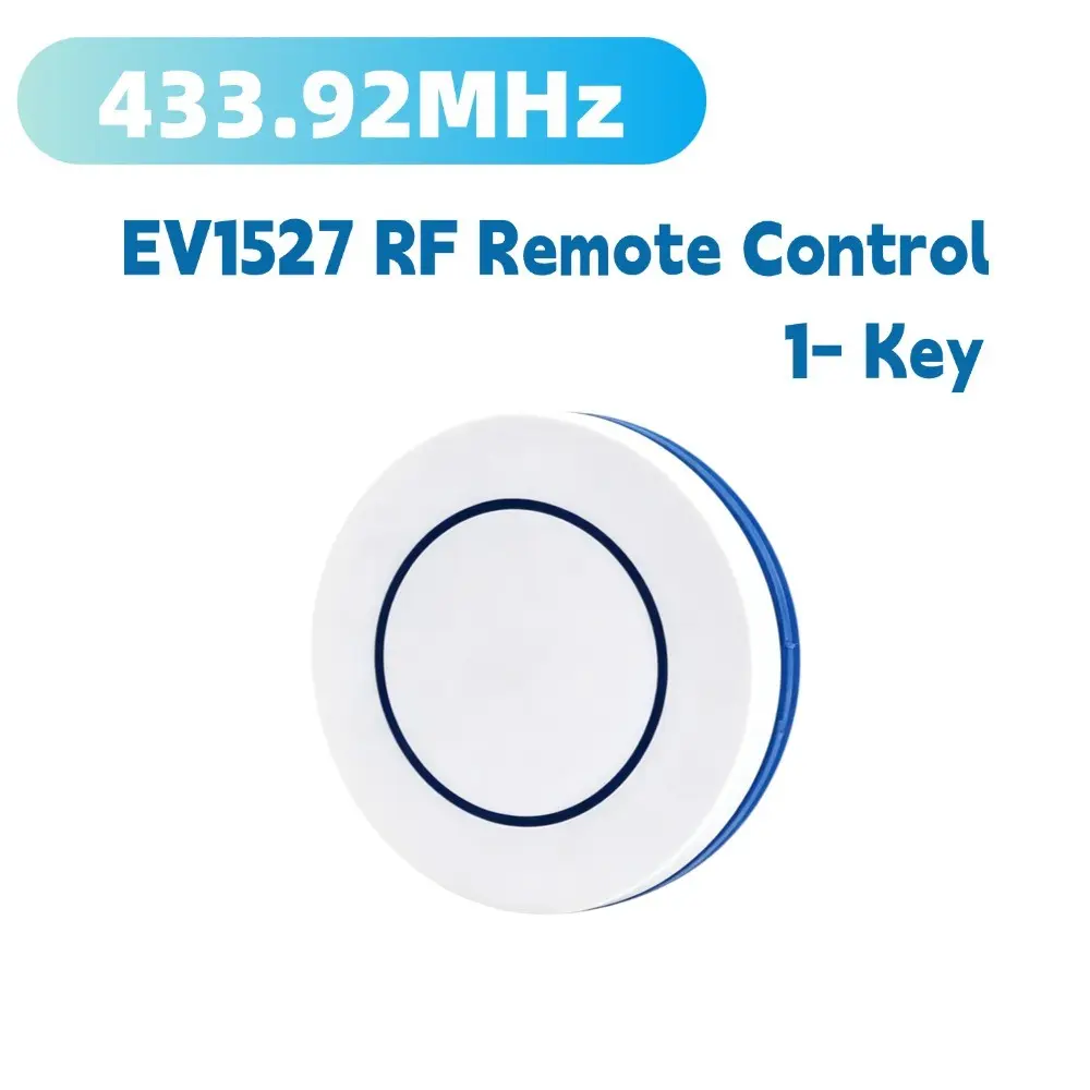 Circular Wireless Doorbell Button Switch, 433mhz Ev1527 Remote Control, Suitable for Doorbell, Garage Door, LED Light, Versatile Usage