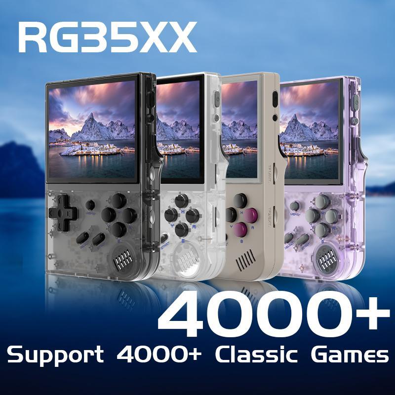 Anbernic Rg35xx Handheld Game Console, 3.5 Inch IPS Screen, 64GB Storage, 4500+ Classic Games, 2600mah Battery, HDMI & TV Output