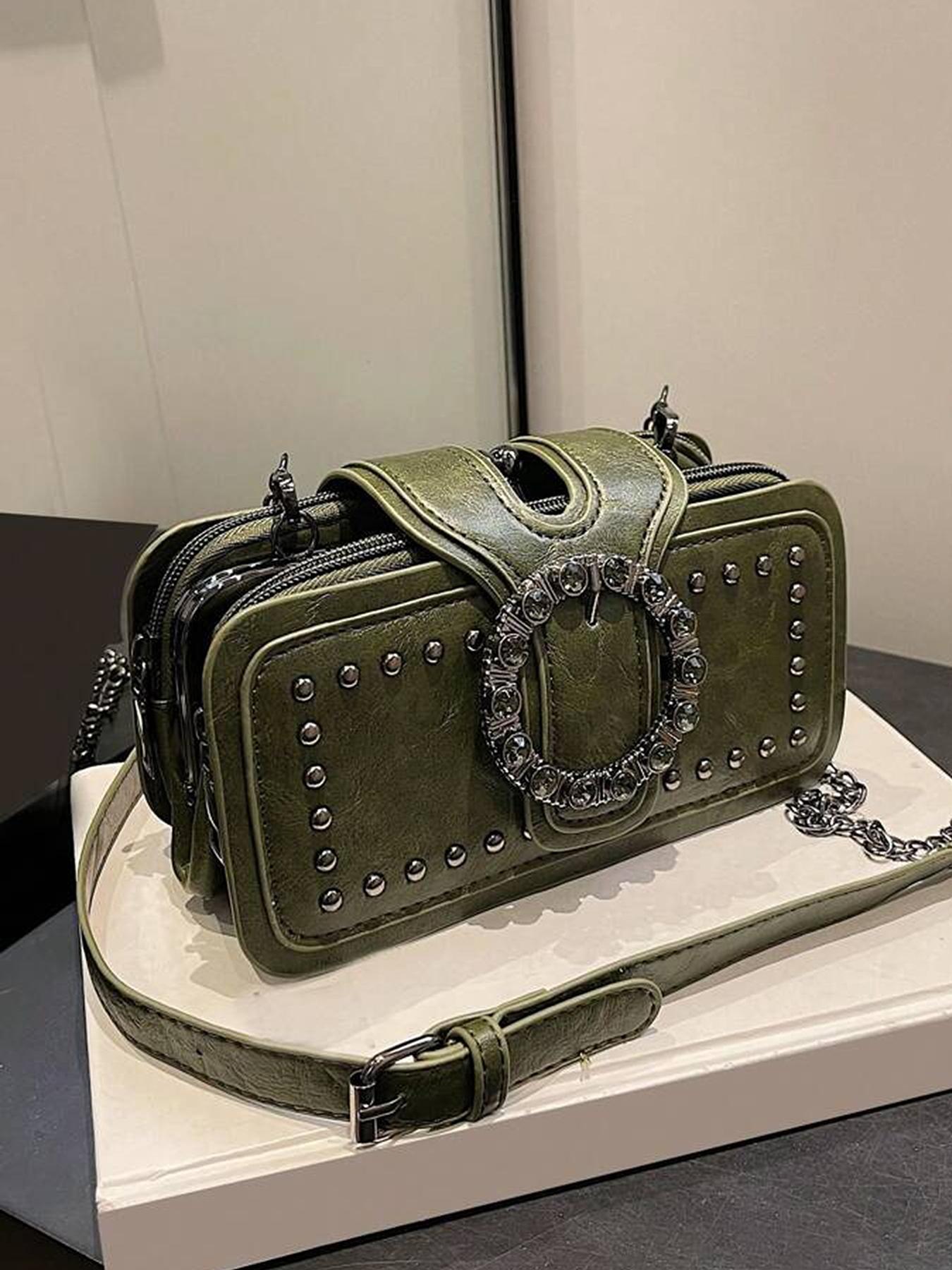 Women's Elegant Chain Strap Crossbody Bag, Fashionable Shoulder Bag for Daily Used, Casual Trendy Versatile High-quality Daily Commuting Bag, Adjustable Crossbody