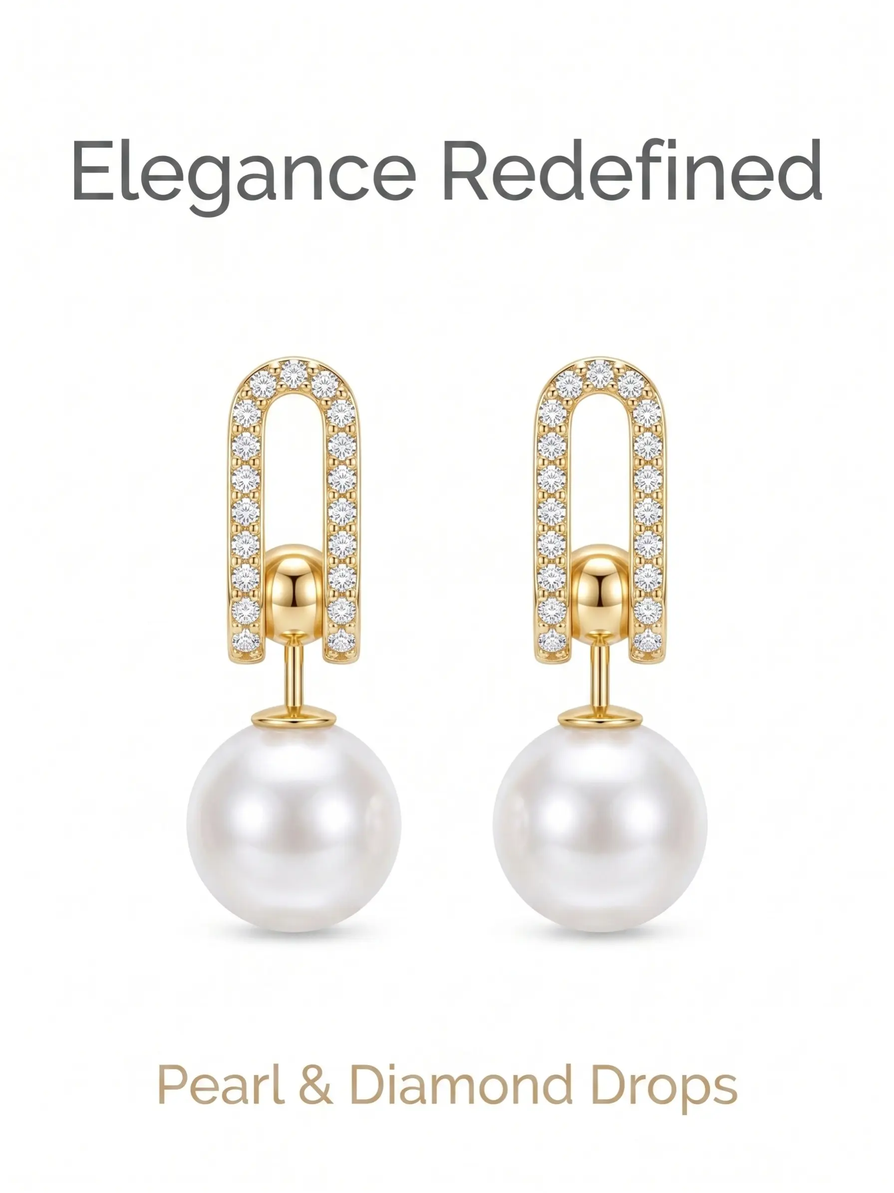 Three-In-One Convertible Pearl Zircon Earrings, Geometric Jewelry, Detachable Interchangeable Pearl Dangle Earrings, Versatile Daily and Wedding Accessories