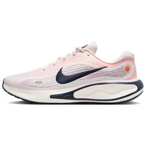 Nike Journey Run Comfortable Fashionable Low-Top Casual Running Shoes for Men in White and Orange Verifiable, with credentials and supporting global authentication
